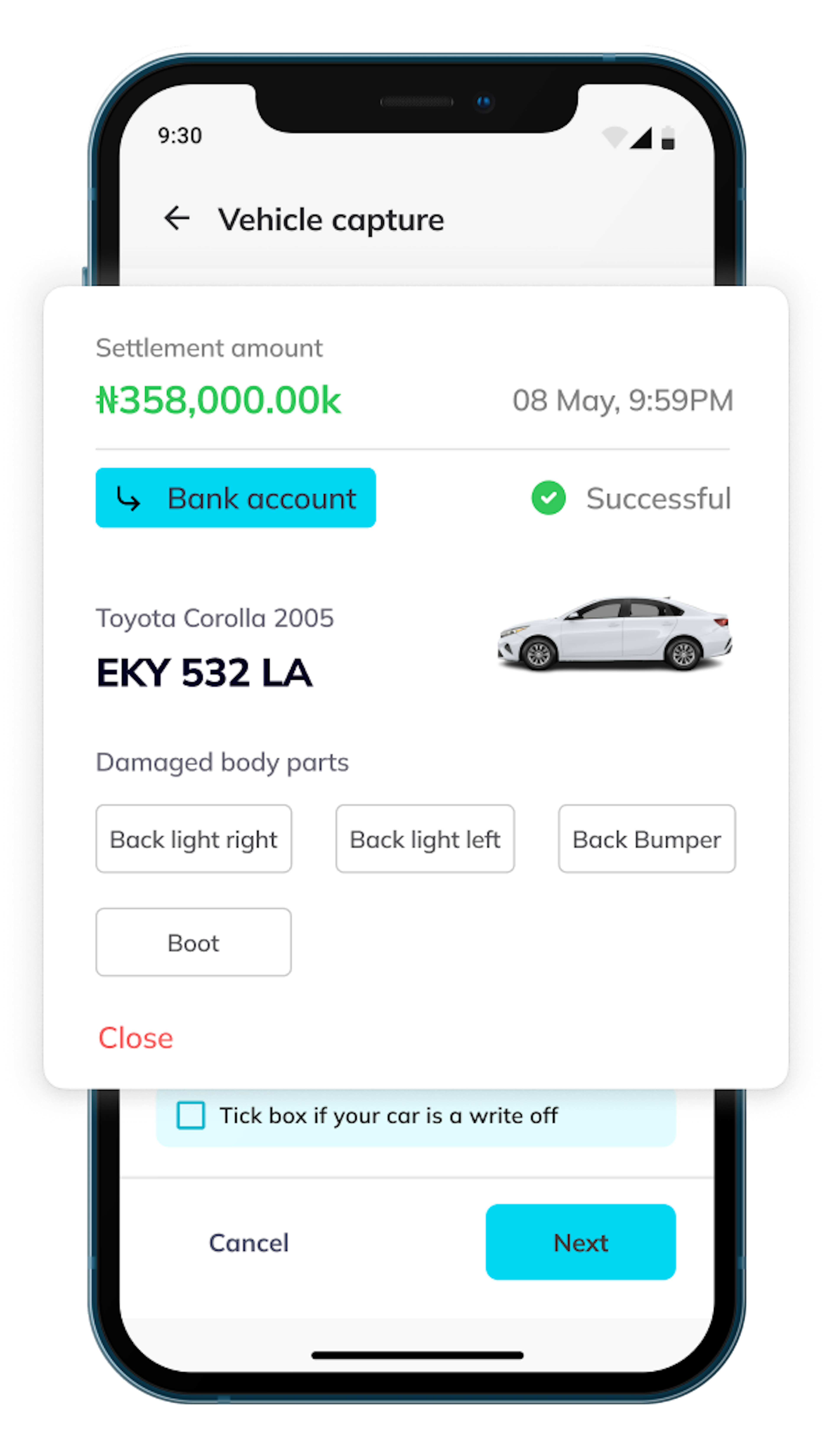 Fastest car insurance claim in Nigeria - 3 mins